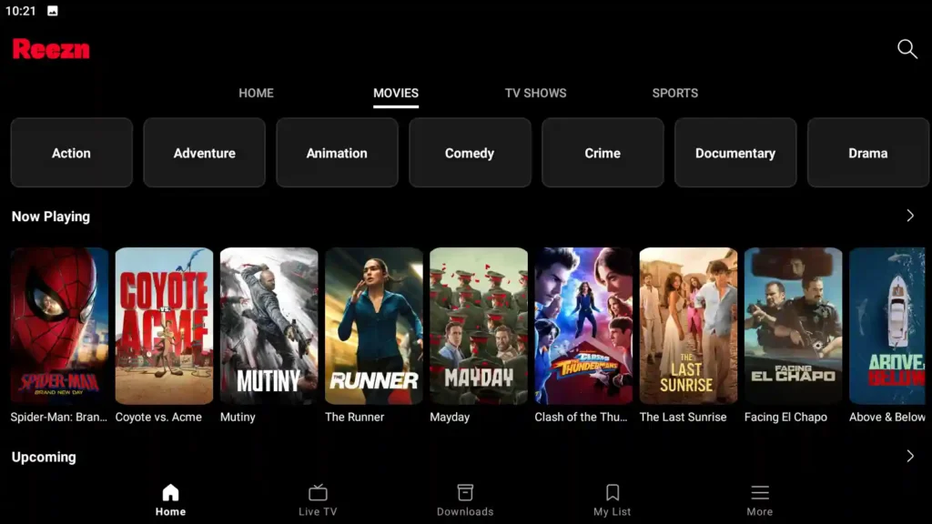 Reezn TV Movie App 3